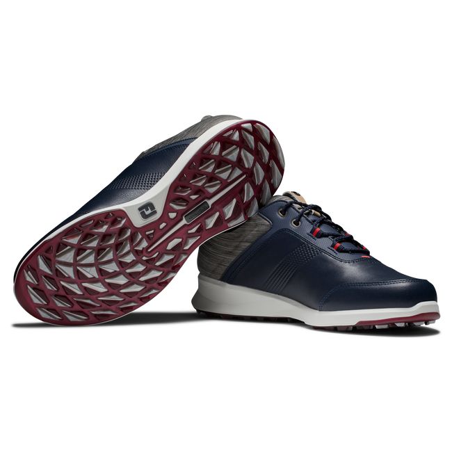 Zapatos Golf Sin Pinchos Footjoy Stratos Hombre Azul Marino Gris | JEQGFOV-29