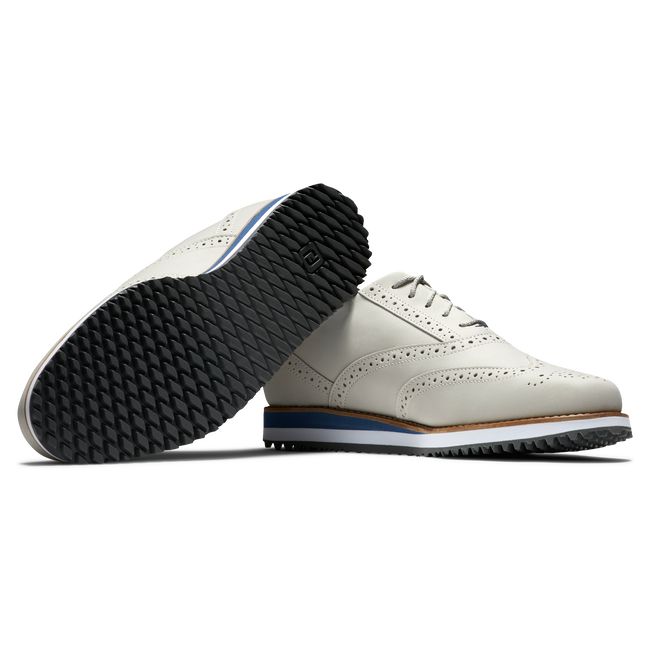 Zapatos de Golf Footjoy Deporte Retro Mujer Blancas | HTIQXCG-03