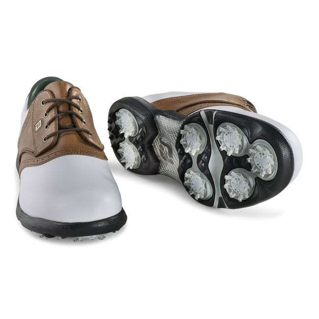 Zapatos de Golf Footjoy Dryjoys Mujer Blancas Marrones | RWMGZUJ-30