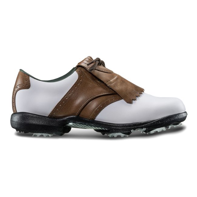 Zapatos de Golf Footjoy Dryjoys Mujer Blancas Marrones | RWMGZUJ-30