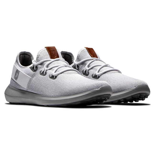 Zapatos de Golf Footjoy Flex Coastal Hombre Blancas Gris | WPNGCFV-68