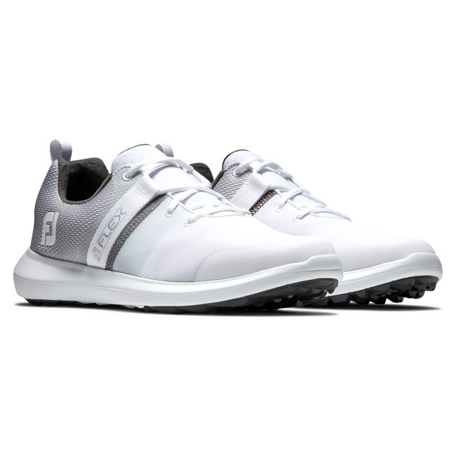 Zapatos de Golf Footjoy Flex Hombre Blancas Gris | AOWBDMS-64