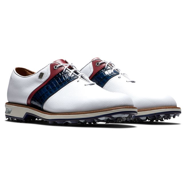 Zapatos de Golf Footjoy Premiere Series Hombre Blancas Azul Marino | KHGFXLQ-98