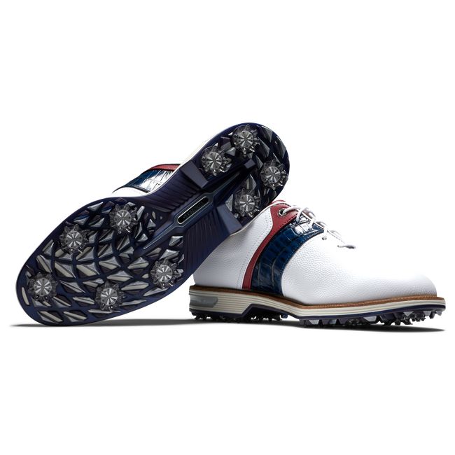 Zapatos de Golf Footjoy Premiere Series Hombre Blancas Azul Marino | KHGFXLQ-98