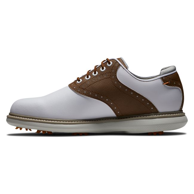 Zapatos de Golf Footjoy Traditionally Hombre Blancas Marrones | AYCXLDP-48